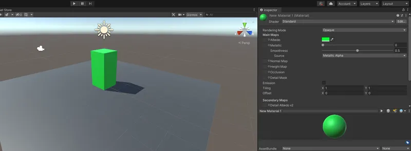 Unity的检查器窗口和场景截图