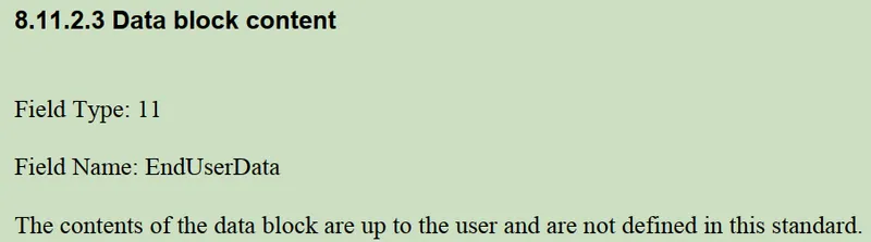 User's Transducer Name TEDS content