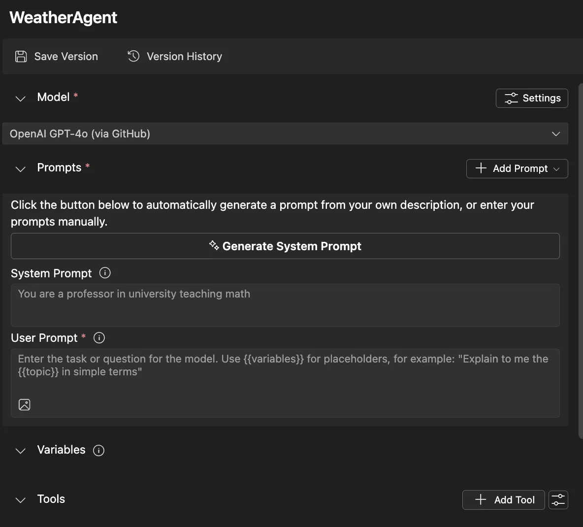 Agent Creation