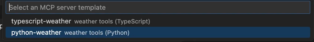 Python Template Selection